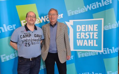 Enrico Heinrich und Gerhard Maier beim Freie Wähler Tag
